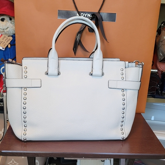 Coach White Pebbled Swagger 33 Satchel Bag - Picture 3 of 13